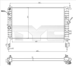 Radiator racire motor TYC 725-0048-R