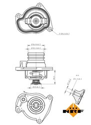 Termostat lichid racire NRF 725008