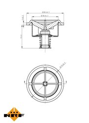 Termostat lichid racire NRF 725014