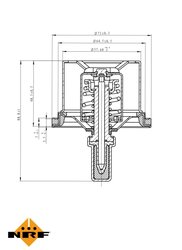 Termostat lichid racire NRF 725029