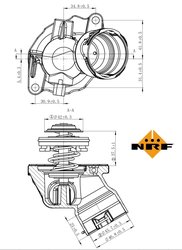 TERMOSTAT LICHID RACIRE NRF 725032 - Compatibil cu MERCEDES-BENZ