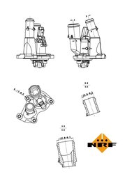 TERMOSTAT LICHID RACIRE NRF 725048 - Compatibil cu FORD