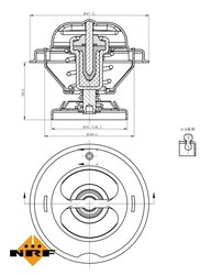 Termostat lichid racire NRF 725068