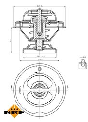 Termostat lichid racire NRF 725074
