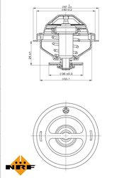Termostat lichid racire NRF 725075