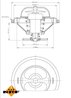 TERMOSTAT LICHID RACIRE NRF 725096 - Compatibil cu AUDI, BENTLEY, VOLVO, VW