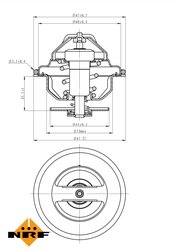 TERMOSTAT LICHID RACIRE NRF 725103 - Compatibil cu MERCEDES-BENZ, RENAULT TRUCKS