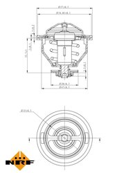 Termostat lichid racire NRF 725140