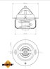 TERMOSTAT LICHID RACIRE NRF 725144 - Compatibil cu OPEL, VAUXHALL