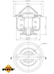 TERMOSTAT LICHID RACIRE NRF 725148 - Compatibil cu AUDI, SEAT, SKODA, VW