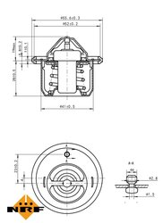 TERMOSTAT LICHID RACIRE NRF 725152 - Compatibil cu HONDA, ROVER