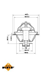 Termostat lichid racire NRF 725162