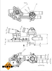 TERMOSTAT LICHID RACIRE NRF 725179 - Compatibil cu AUDI, SEAT, SKODA, VW
