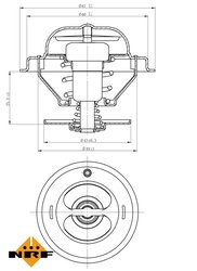 TERMOSTAT LICHID RACIRE NRF 725185 - Compatibil cu MERCEDES-BENZ, RENAULT TRUCKS