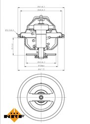 Termostat lichid racire NRF 725184