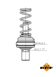 TERMOSTAT LICHID RACIRE NRF 725195 - Compatibil cu AUDI, SEAT, SKODA, VW