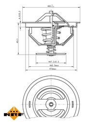 Termostat lichid racire NRF 725198