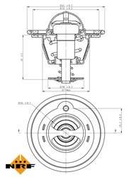 Termostat lichid racire NRF 725207