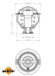 Termostat lichid racire NRF 725209
