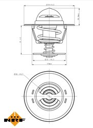 TERMOSTAT LICHID RACIRE NRF 725213 - Compatibil cu SEAT, VW