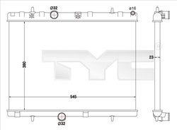 Radiator racire motor TYC 726-0019-R