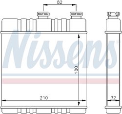 SCHIMBATOR CALDURA INCALZIRE HABITACLU NISSENS 72660 - Compatibil cu CHEVROLET, OPEL, VAUXHALL