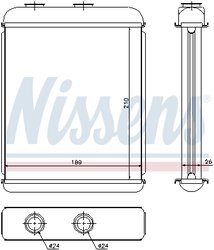 SCHIMBATOR CALDURA INCALZIRE HABITACLU NISSENS 72662 - Compatibil cu CHEVROLET, OPEL, VAUXHALL