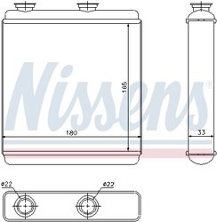 Schimbator caldura incalzire habitaclu Nissens 72663