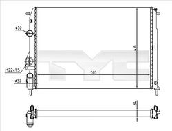Radiator racire motor TYC 728-0055-R