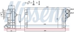 SCHIMBATOR CALDURA INCALZIRE HABITACLU NISSENS 72941 - Compatibil cu CITROEN, PEUGEOT