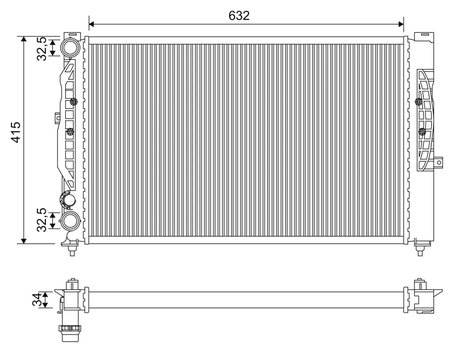 RADIATOR RACIRE MOTOR VALEO 731537 - Compatibil cu AUDI, AUDI (FAW), SKODA, VW, VW (SVW)