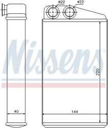 Schimbator caldura incalzire habitaclu Nissens 73249
