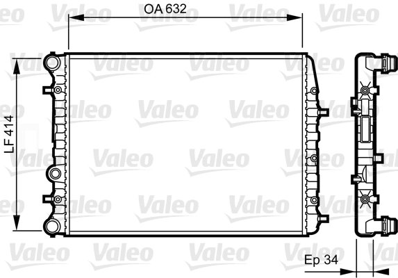 RADIATOR RACIRE MOTOR VALEO 732864 - Compatibil cu SEAT, SKODA, VW, VW (SVW)