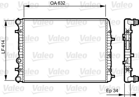 RADIATOR RACIRE MOTOR VALEO 732864 - Compatibil cu SEAT, SKODA, VW, VW (SVW)