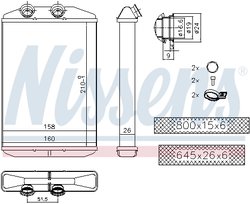Schimbator caldura incalzire habitaclu Nissens 73344