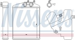 SCHIMBATOR CALDURA INCALZIRE HABITACLU NISSENS 73377 - Compatibil cu CADILLAC, FIAT, OPEL, SAAB, VAUXHALL