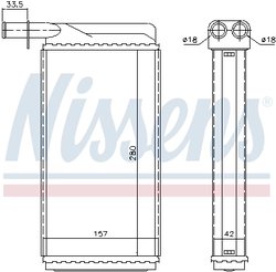 Schimbator caldura incalzire habitaclu Nissens 73385