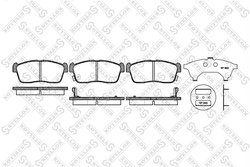 Set placute frana Stellox 735 002B-SX