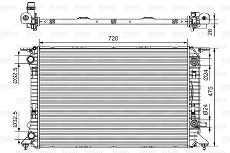 Radiator racire motor Valeo 735472