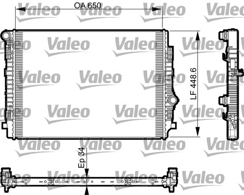 RADIATOR RACIRE MOTOR VALEO 735549 - Compatibil cu AUDI, SEAT, SKODA, VW
