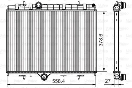 RADIATOR RACIRE MOTOR VALEO 735630 - Compatibil cu CITROEN, CITROEN (DF-PSA), DS, DS (CAPSA), PEUGEOT, PEUGEOT (DF-PSA)