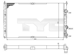 Radiator racire motor TYC 737-0057