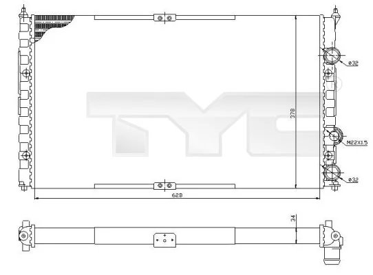 RADIATOR RACIRE MOTOR TYC 737-0057 - Compatibil cu SEAT, VW