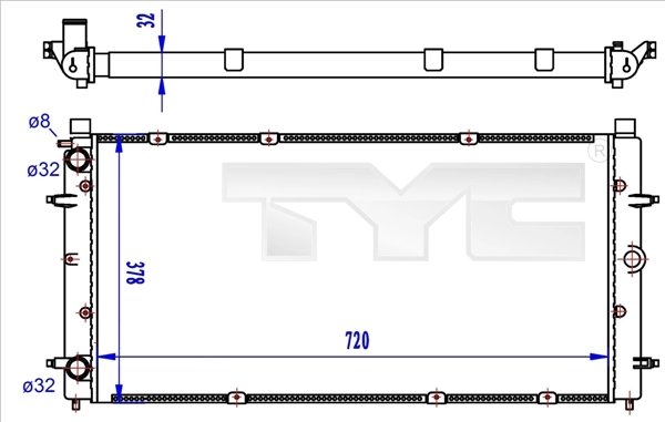 Radiator racire motor TYC 737-0059-R