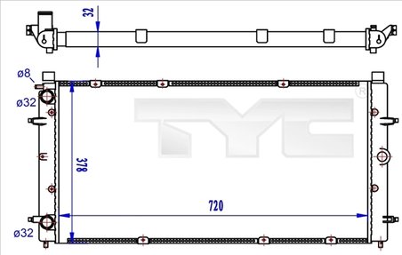 Radiator racire motor TYC 737-0059-R