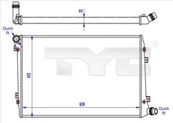 Radiator racire motor TYC 737-0062-R