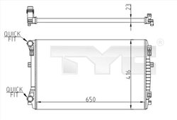 Radiator racire motor TYC 737-0071-R