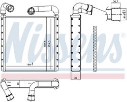Schimbator caldura incalzire habitaclu Nissens 73943