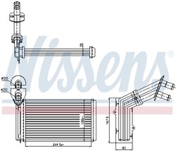 Schimbator caldura incalzire habitaclu Nissens 73973