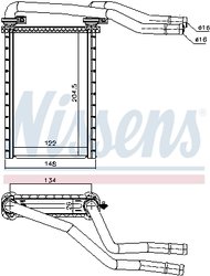 Schimbator caldura incalzire habitaclu Nissens 73991